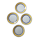 Set of 4 ceramic dessert plates