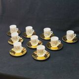 9 tasses à café et soucoupes Mira par Esteri Tomula pour Arabia Finland