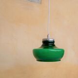 Vintage green glass suspension