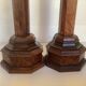 Pair of old candlesticks pic wooden candle