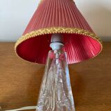 DAUM Lamp Model Iceberg Crystal + Vintage Shade Made In France