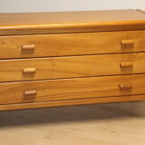 Vintage solid elm chest of drawers, 1970