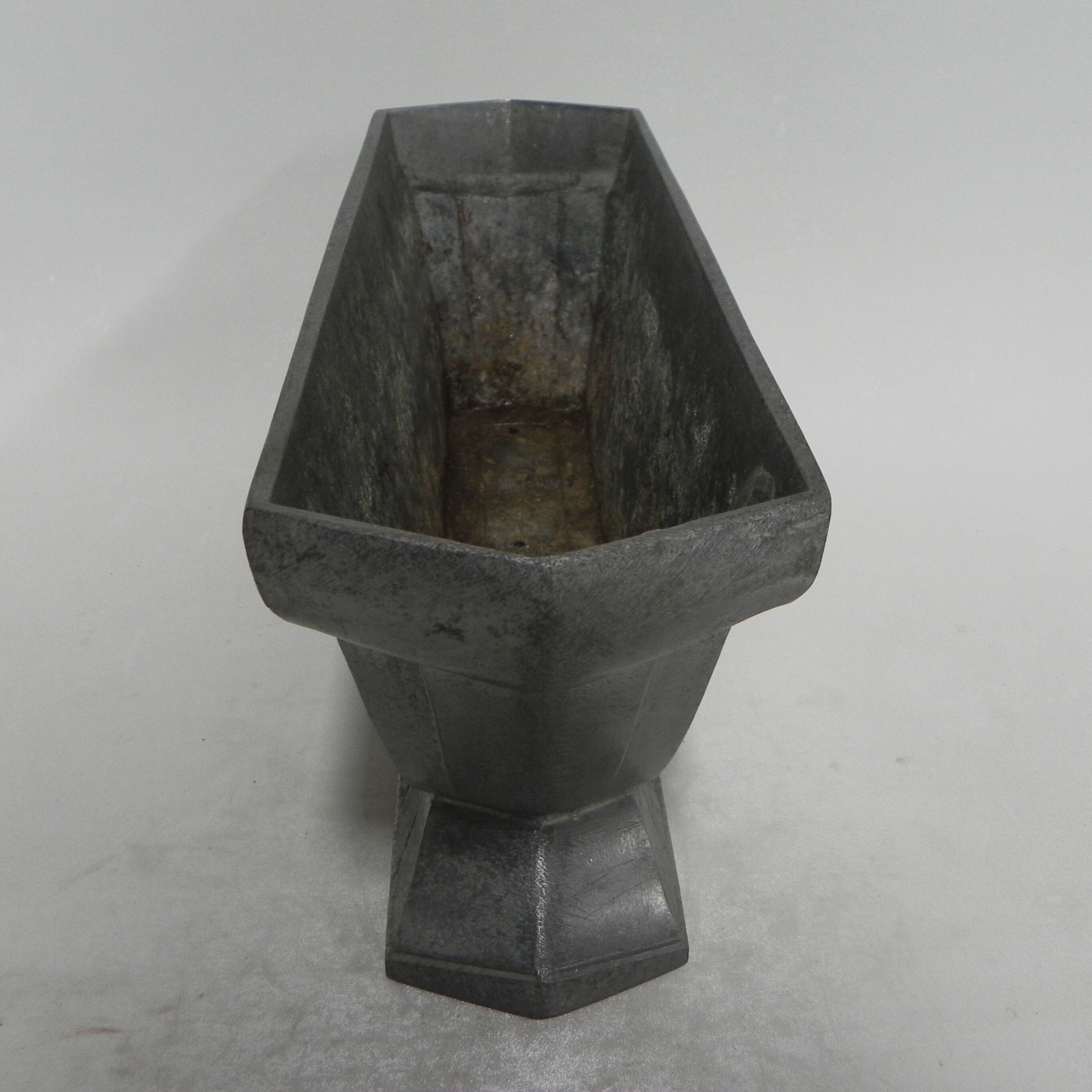 Aluminum art deco vase