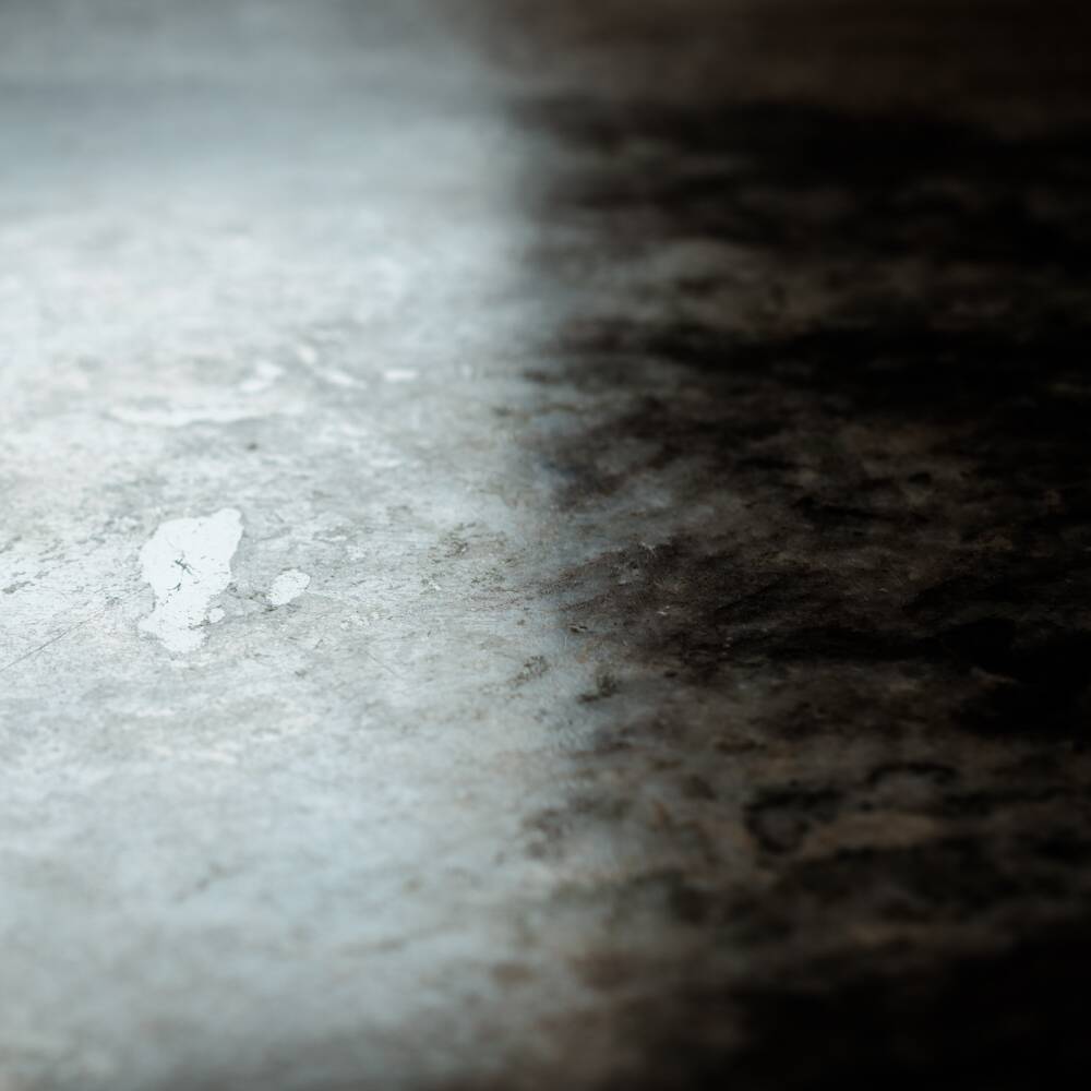 Kho liang ie dining table in aluminium and green marble, dutch, 1970s