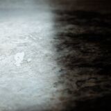 Kho liang ie dining table in aluminium and green marble, dutch, 1970s