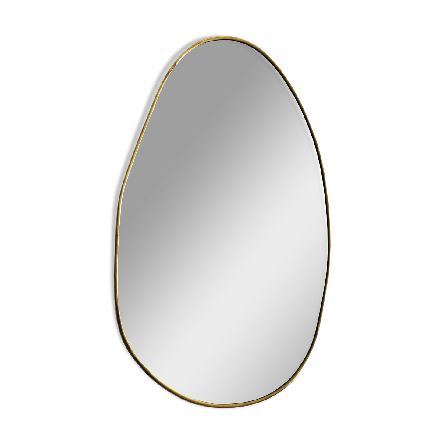 Gilded brass mirror 52 cm
