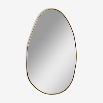 Gilded brass mirror 52 cm