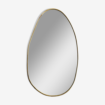 Miroir laiton  doré 52 cm