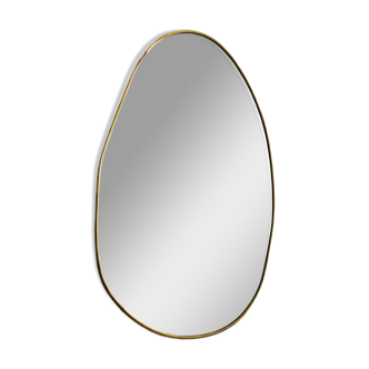 Gilded brass mirror 52 cm