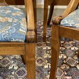 Set of 6 gondola chairs in blond mahogany - 20th century