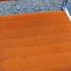 Set of 6 designer chairs from the 70s orange fabrics and chrome tubes