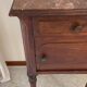 Table de chevet ancienne marbre et bois