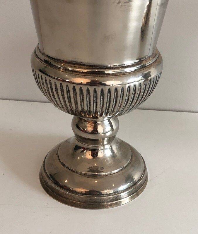 Pair of Medici-style silver-plated champagne buckets