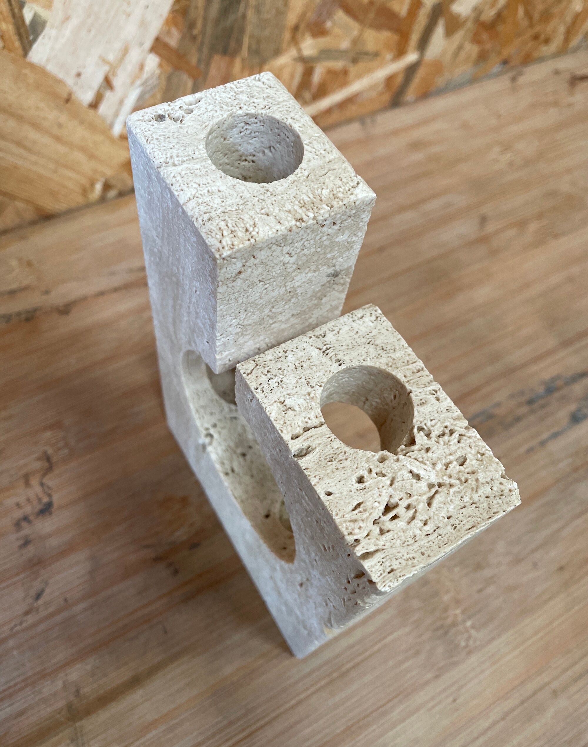 Travertine soliflore vase  1970