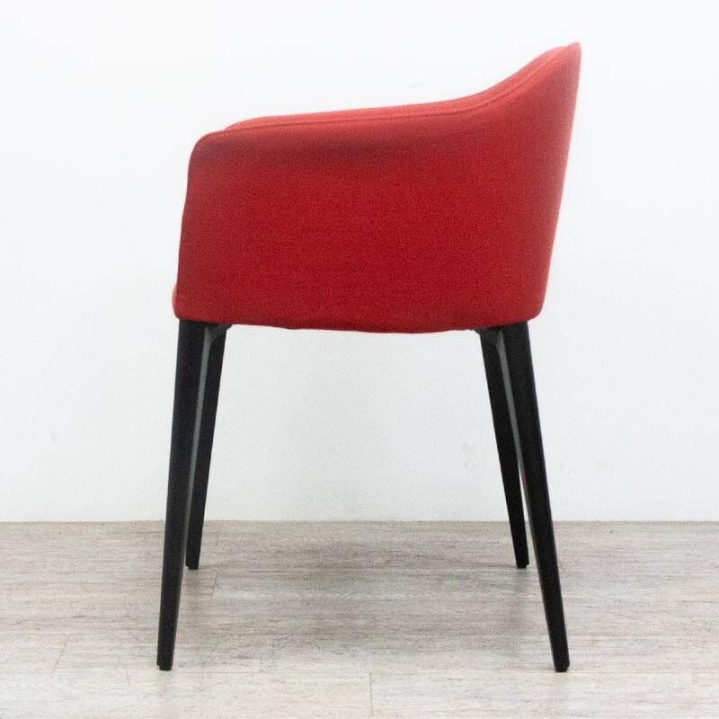 Laja chair from Pedrali in red fabric