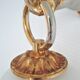 Hand sconce golden metal patinated opaline vintage