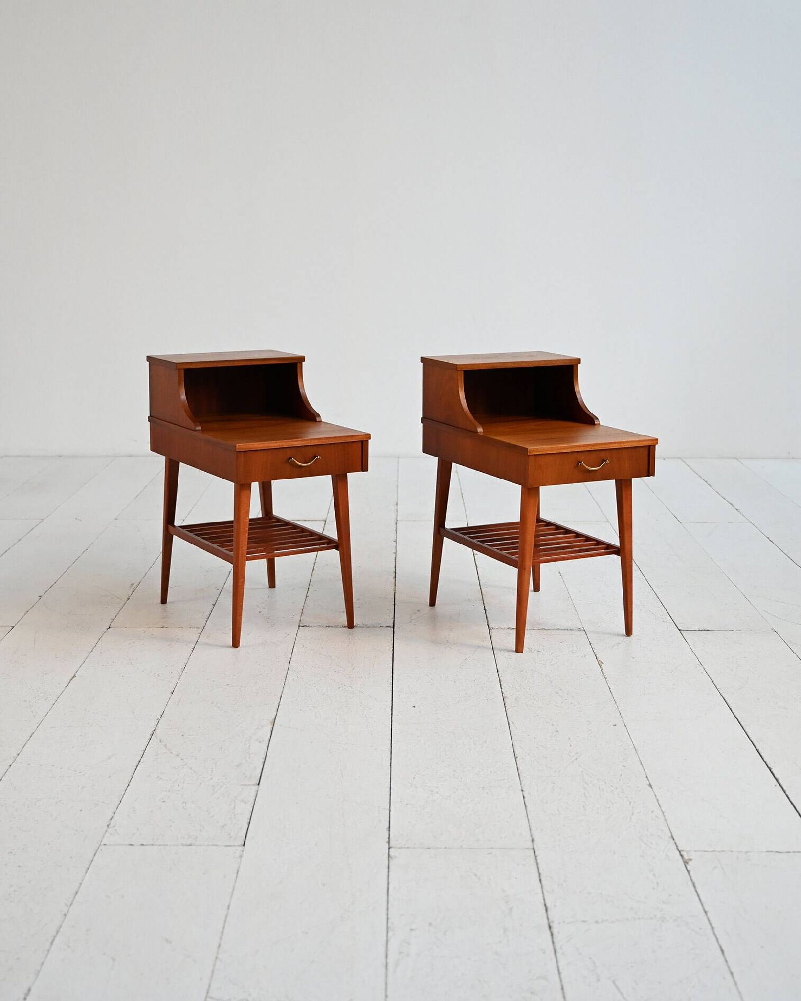 Pair of Swedish bedside tables, 1950s