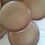 Set of 8 vintage brenne stoneware flat plates