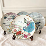Lot 4 decorative plates porcelain Franklin mint FP Japan 1981