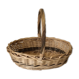 Wicker basket with one handle
