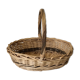 Wicker basket with one handle