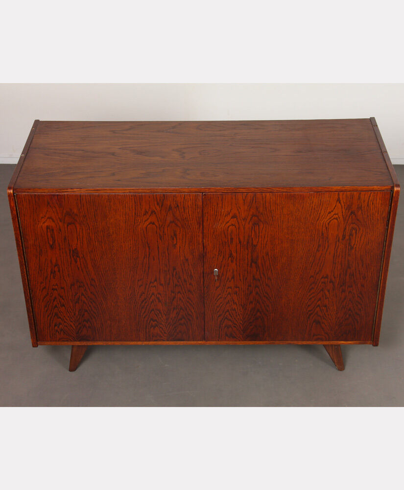 Vintage dark oak chest of drawers by Jiri Jiroutek, model U-450, 1960