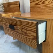 2 pine wood bedside table 1970 design