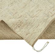 Tapis tribal unique noué à la main en laine beige 259 cm x 297 cm