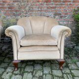 Pair of art deco shell armchairs