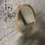 Wicker mirror from the 60s