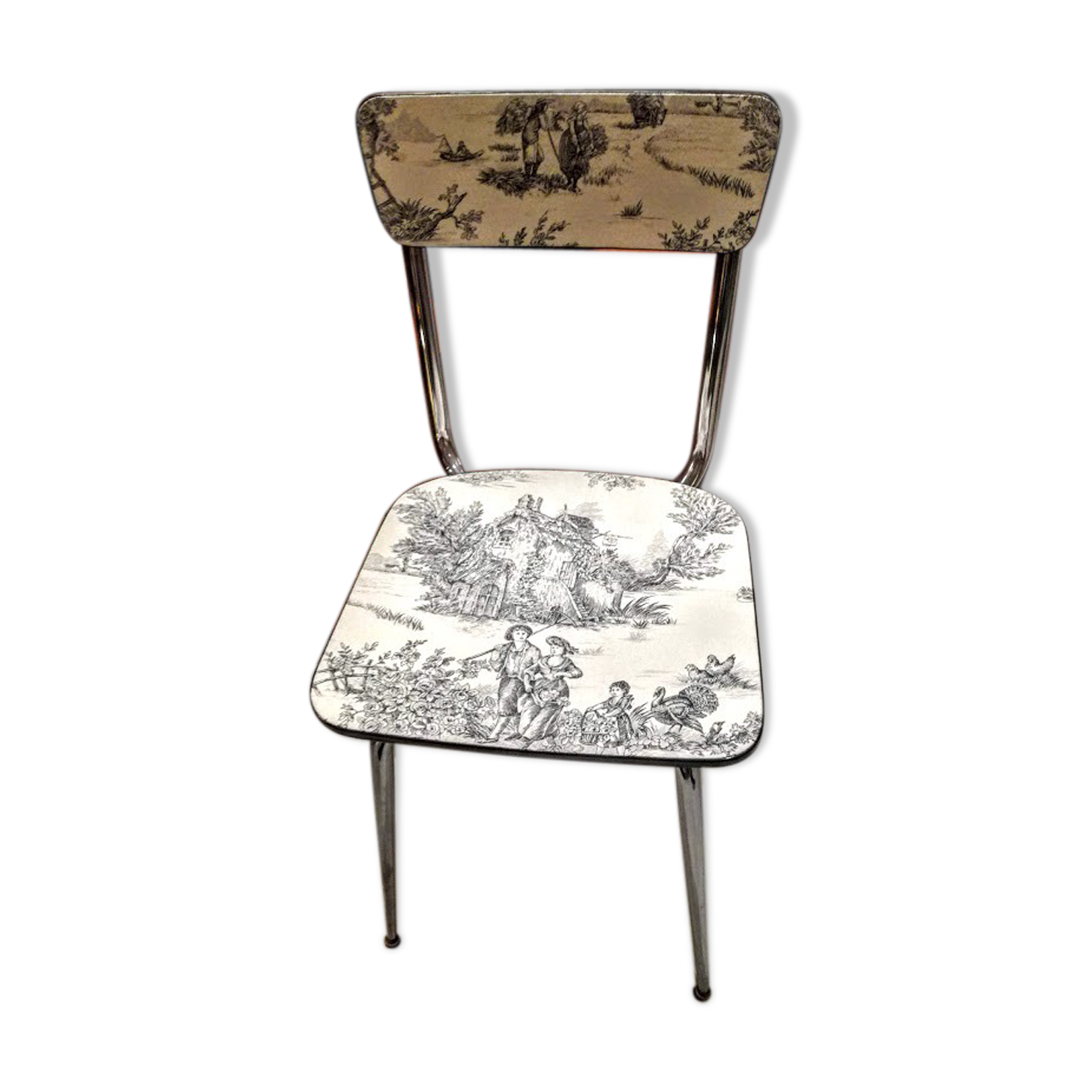 Formica chair in Jouy canvas mode