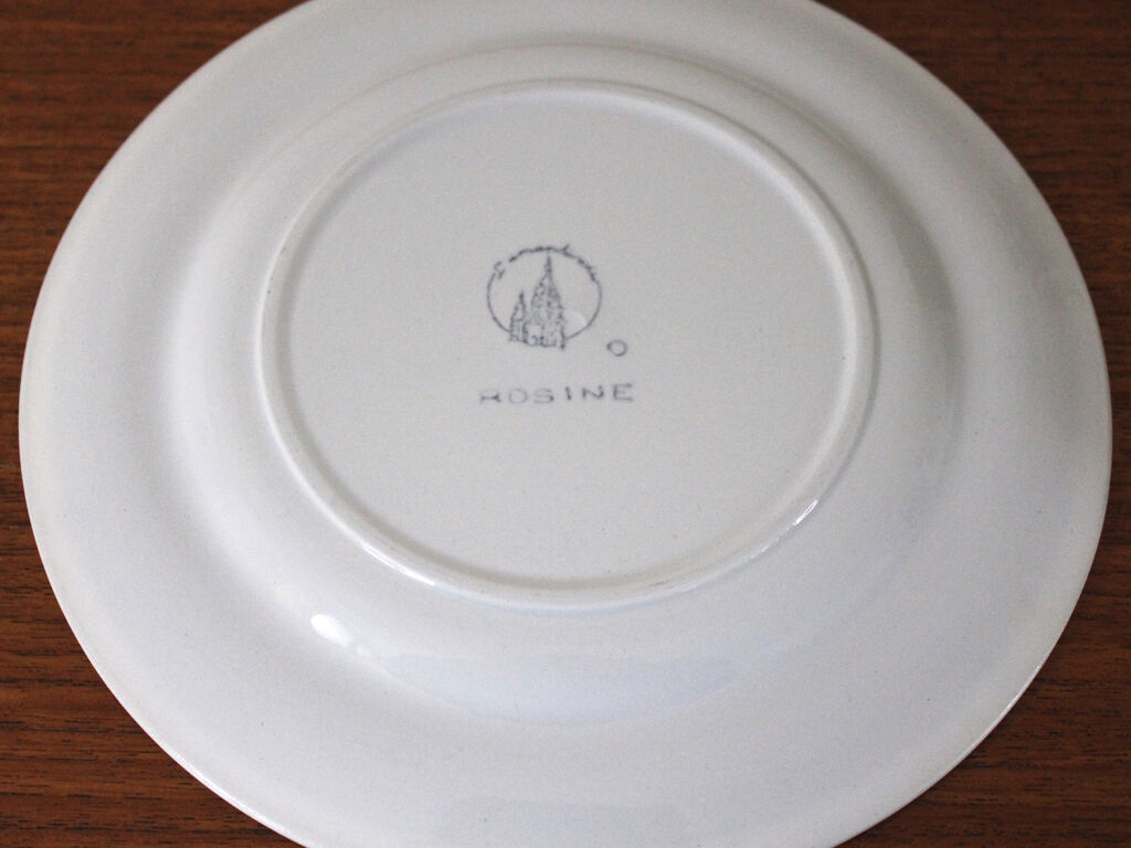 Set of 6 earthenware plates St Amand's
