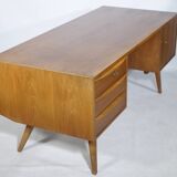 Walnut Executive Desk – 1960s Mid-Century Design Office Table