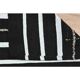 Striped Kilim Black White Vintage Handmade Area Rug  148x261