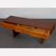 Console basse vintage en bois et opaline, 1960