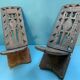 Two Large Antique Bambara (Mali) Palaver Chairs