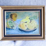 Tableau ancien nature morte aux légumes