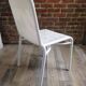 White woven resin garden chair