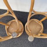 Curved wooden bar stool