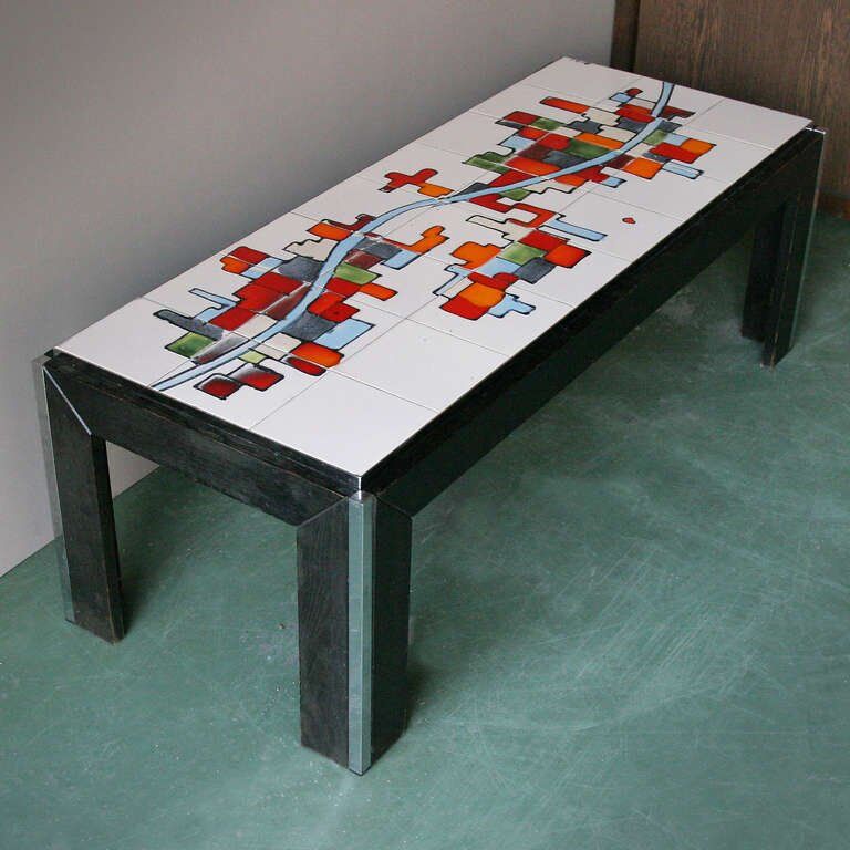 Table basse carrelée en céramique pour Adri Belgique