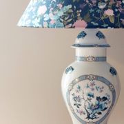 Limoges porcelain lamp Hergey – custom Liberty lampshade