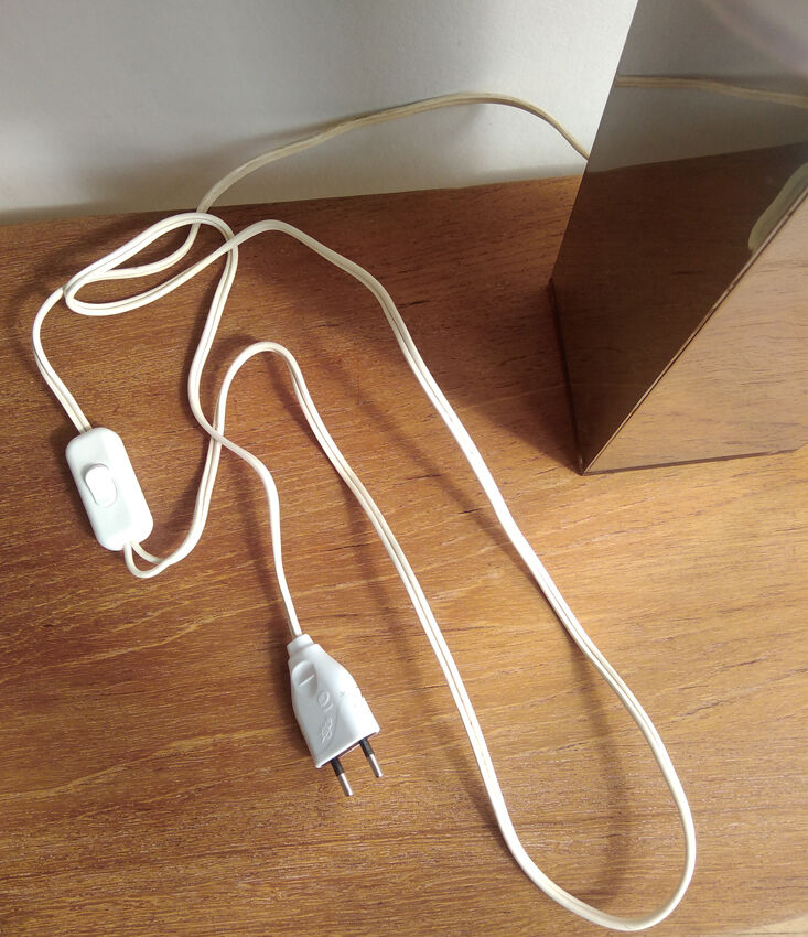 Lamp polished mirror and plexiglas - 70s