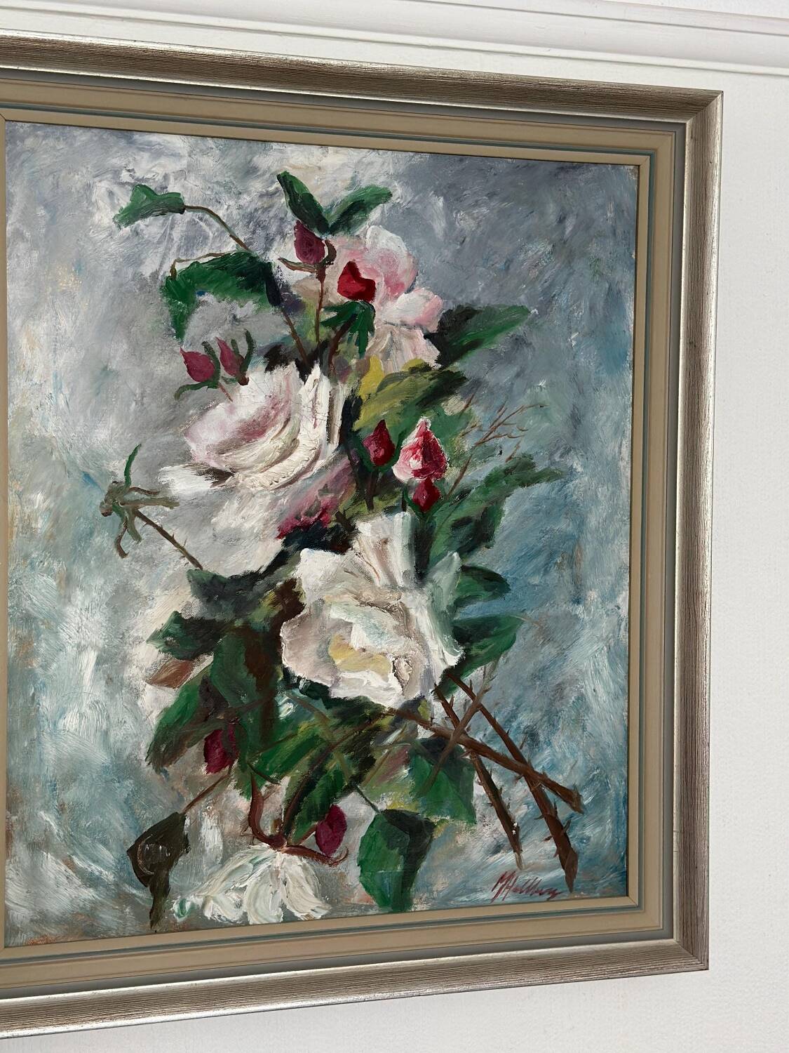 Original Oil on Canvas – “Flower Still Life” By M. Hellberg