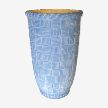 Light blue ceramic umbrella holder