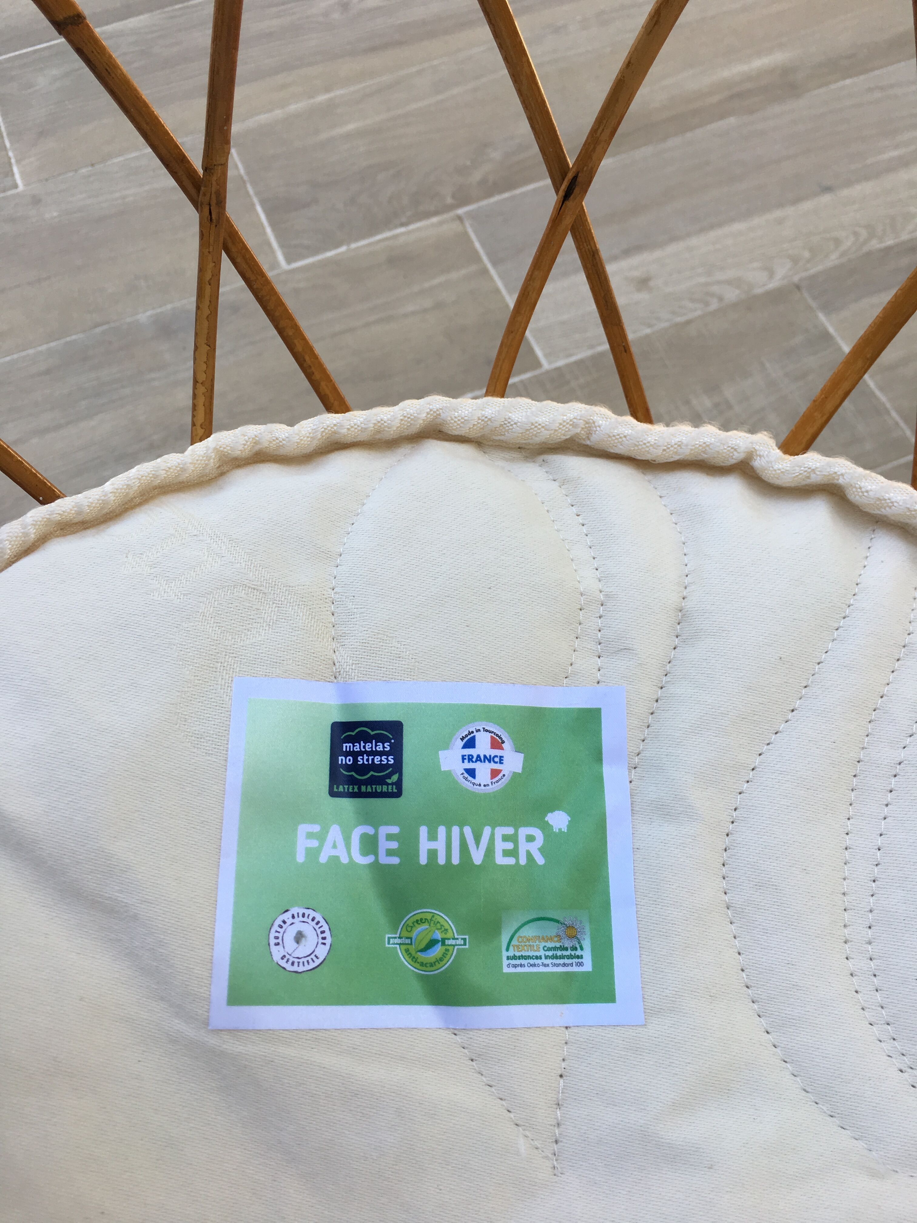 Vintage rattan cradle