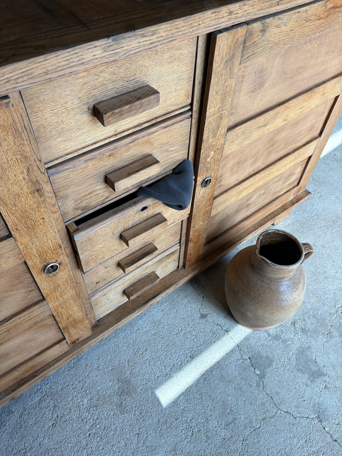 Renovated antique solid wood sideboard