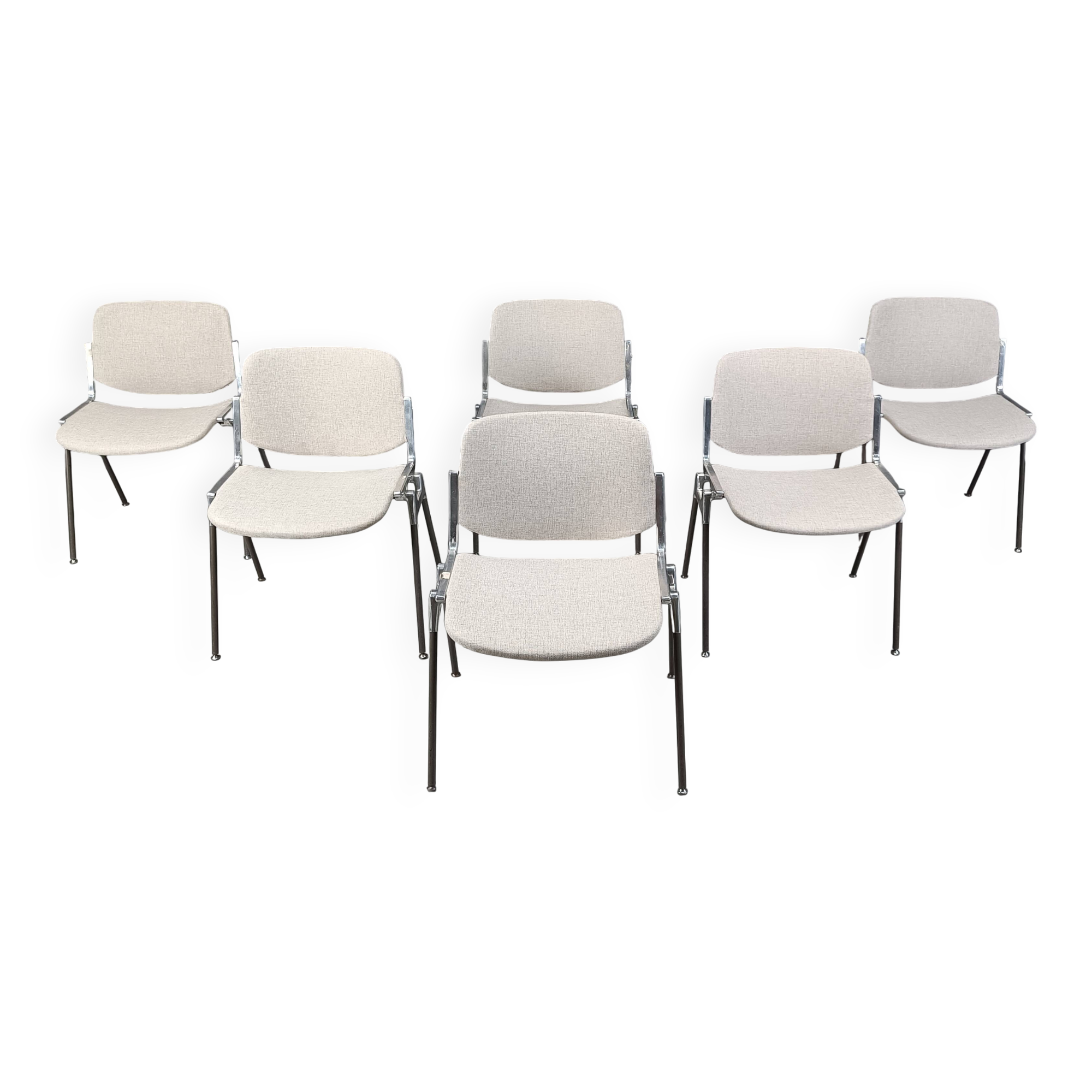 Vintage Dsc 106 side chairs by Giancarlo Piretti for Castelli, set of 6