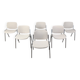 Vintage Dsc 106 side chairs by Giancarlo Piretti for Castelli, set of 6