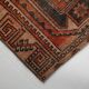 Tapis persan vintage rouge et noir 3x9, 103x287 cm