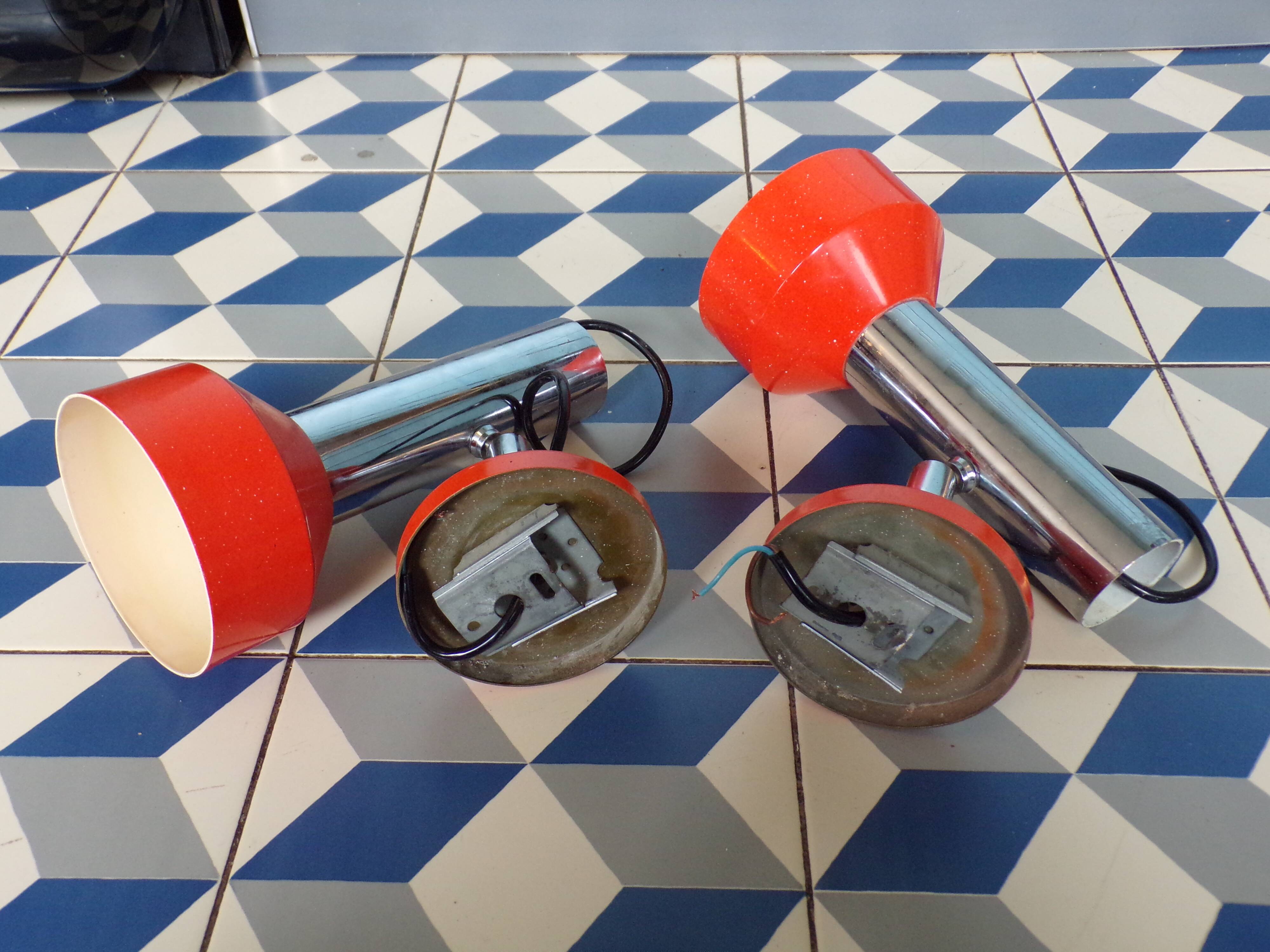 Pair of German wall lights 1970